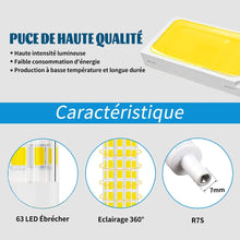 Cargar imagen en el visor de la galería, 2 x Bombilla LED R7s 78mm 5W no regulable, blanco 500 lúmenes, lineal Reemplazar lámpara halógena J78 40 W, 360 grados, sin parpadeo, perfecta para dormitorio, baño, etc