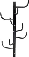 Cargar imagen en el visor de la galería, Perchero Pie Metal 8 ganchos moderno para colgar ropa sombreros paraguas - Ideal para Dormitorio, Recibidor o Oficina - Alto 175 x Ancho 49 x Profundo 49 CM