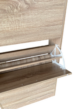 Cargar imagen en el visor de la galería, Mueble Armario de Zapatero madera 3 cajones Roble para 18 pares zapatos Almacenamiento y organización del hogar Armario zapatos
