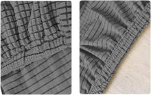 Cargar imagen en el visor de la galería, Fundas de asientos elásticas Ajustables con Respaldo Alto para restaurantes, Diseño de cuerda, Fundas sólidas para sillas de Comedor