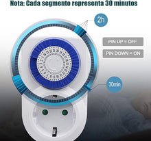 Cargar imagen en el visor de la galería, Enchufe eléctrico temporizador mecánico de 24 horas 230V 16A Max:3680W …
