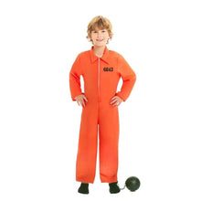 Cargar imagen en el visor de la galería, Disfraz Preso Presidiario Americano Traje De Prisionero Niño Infantil Para Halloween Carnaval Teatro