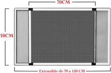 Cargar imagen en el visor de la galería, Mosquitera con Marco Blanco extensible de aluminio adaptable a ventanas, anti-insectos (mosquitos o moscas)