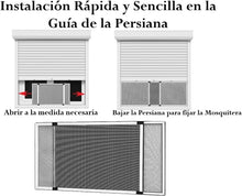 Cargar imagen en el visor de la galería, Mosquitera con Marco Blanco extensible de aluminio adaptable a ventanas, anti-insectos (mosquitos o moscas)