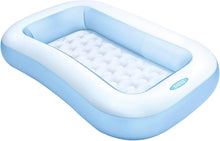 Cargar imagen en el visor de la galería, Intex Piscina Hinchable Infantil Rectangular, 166x100x25 cm, 90 litros de Capacidad, Suelo Hinchable para Mayor Comodidad, Piscina Azul para niños Desde 2 años, Incluye Parche de reparación (57403)