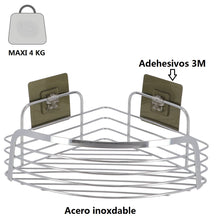 Cargar imagen en el visor de la galería, Accesorios para el baño Cesta Estante Rectangular, Jabonera, Portarollo, Gancho de Acero Inoxidable Con Tarjeta Adhesivo 3M - Tendance