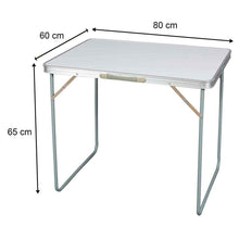 Cargar imagen en el visor de la galería, Mesa de Camping Plegable Multifuncional - Mesa Plegable en Madera MDF y Acero - Mesa Auxiliar para Jardín, Terraza, Balcón o Picnic