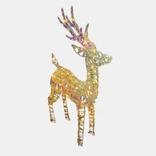 Cargar imagen en el visor de la galería, Figura Reno de Navidad de Metal con Luces LED Multicolor para Interior - Decoración Navideña