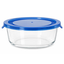 Cargar imagen en el visor de la galería, QUTTIN Fiambrera Hermética de Cristal con Tapa Azul | Táper de Vidrio Borosilicato | Apto para Microondas, Horno, Congelador y Lavavajillas | Rectangular, Cuadrada y Redonda | 300-1500 ml
