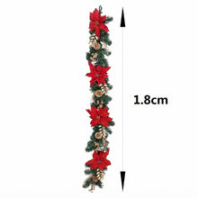 Cargar imagen en el visor de la galería, Guirnalda Navideña Artificial Decorativa de 1.5M / 1.8M, Adorno Colgante Festivo para Puertas, Chimeneas y Paredes (4 Modelos)