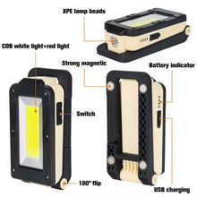 Cargar imagen en el visor de la galería, Luz de trabajo LED de 4 modos recargable magnético y colgante max. 4 w, 300 lm IP20