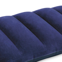 Cargar imagen en el visor de la galería, Almohada hinchable flocada, 43 x 28 x 9 cm, color azul