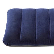 Cargar imagen en el visor de la galería, Almohada hinchable flocada, 43 x 28 x 9 cm, color azul