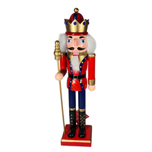 Cargar imagen en el visor de la galería, Cascanueces Soldado Verde / Rojo De Madera Navideño Figura Decorativa Para Decoracion de Navidad