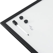 Cargar imagen en el visor de la galería, Pizarra Blanca Magenética, Enmarcado con Madera sólida, para usos en casa o la oficina, Apto para rotulador de Pizarra