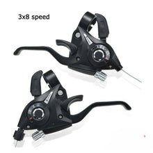 Cargar imagen en el visor de la galería, Par de Palancas de Cambio y Freno 3x8 Velocidades para Bicicleta MTB - Combo Dual Control 24V
