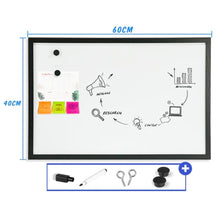 Cargar imagen en el visor de la galería, Pizarra Blanca Magenética, Enmarcado con Madera sólida, para usos en casa o la oficina, Apto para rotulador de Pizarra