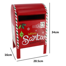 Cargar imagen en el visor de la galería, Buzón Americano de Metal Rojo Esquina – Decoración de Navidad 20.5x16x34 cm