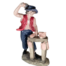 Cargar imagen en el visor de la galería, Figura de Belen de Oficios Trabajadores Resina 4 Piezas 8x3.5x13 cm aproximamente para decoracion de navidad