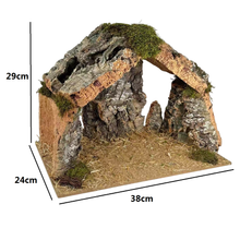 Cargar imagen en el visor de la galería, Cueva de Corcho Navideño Para Decoracion Navidad de Belén Nacemiento