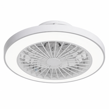 Cargar imagen en el visor de la galería, Ventilador de Techo Plafón Luz LED 28W con Motor DC 20W – Silencioso, 6 Velocidades, Giro Reversible y Mando a Distancia (Ø48 cm)