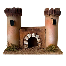 Cargar imagen en el visor de la galería, Castillo de Corcho para belén navideño, Castillo Miniatura belén para Aldea Decorativa para Nacimiento, Pesebre, Navidad, decoración Tradicional