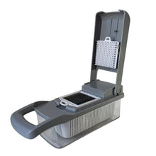 Cargar imagen en el visor de la galería, Cortador Rallador Multifunción Deposito con 5 Múltiples Intercambiables para rallar o Rebenar + 2 Cuchillas Corte a Dados, Mandoa de Cocina