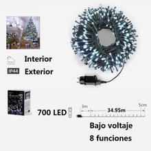 Cargar imagen en el visor de la galería, Guirnalda de Luces LED para Navidad de cable Verde - 8 funciones; Ideal para decorar árboles tanto en interiores como exteriores