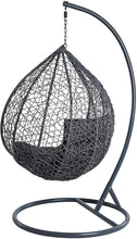 Cargar imagen en el visor de la galería, Balancín de Jardín Cesta Colgante Capileira 194 x 101 cm Sillón Silla Colgante Hamaca con Cojines máx. 110 kg Uso en Interiores y Exteriores Jardín Camping con Soporte Gris