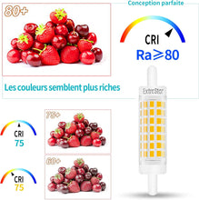 Cargar imagen en el visor de la galería, 2 x Bombilla LED R7s 78mm 5W no regulable, blanco 500 lúmenes, lineal Reemplazar lámpara halógena J78 40 W, 360 grados, sin parpadeo, perfecta para dormitorio, baño, etc