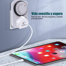 Cargar imagen en el visor de la galería, Enchufe eléctrico temporizador mecánico de 24 horas 230V 16A Max:3680W …