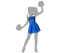 Cargar imagen en el visor de la galería, Disfraz Animadora USA Azul Mujer Adulto Para Carnaval Fiesta Teatro