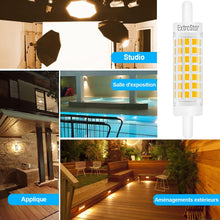 Cargar imagen en el visor de la galería, 2 x Bombilla LED R7s 78mm 5W no regulable, blanco 500 lúmenes, lineal Reemplazar lámpara halógena J78 40 W, 360 grados, sin parpadeo, perfecta para dormitorio, baño, etc