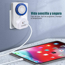 Cargar imagen en el visor de la galería, Enchufe eléctrico temporizador mecánico de 24 horas 230V 16A Max:3680W …