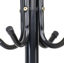 Cargar imagen en el visor de la galería, Perchero de Pie Tipo Árbol Forja - Ideal para Recepción, Oficina, Salón - Fácil de Montar - Colgador con 8 Ganchos - Negro - 170 cm