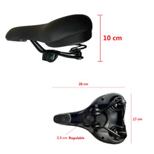 Cargar imagen en el visor de la galería, Sillin de Bicicleta Acolchado de espuma perforada suave con Muelles Negro Para todo tipo de bicicletas,de montaña, carretera....