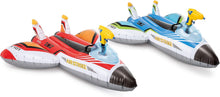 Cargar imagen en el visor de la galería, Flotador inflable para piscina INTEX con forma de avión con pistola de agua: Juguete de piscina para niños – Incluye pistola de agua – Capacidad de peso: 40 kg – 117 x 117 cm – El color Azar