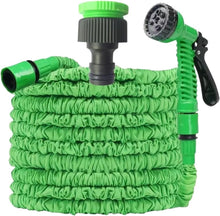 Cargar imagen en el visor de la galería, Manguera de Jardín Extensible con Pistola Rociadora de 7 Funciones, Conectores de 1/2 y 3/4 Pulgadas, Manguera de Riego Flexible Resistente Ligero y Potatíl
