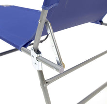 Cargar imagen en el visor de la galería, Tumbona Hamaca Plegable para Playa, Jardín, Terraza - Silla Hamaca Multiposiciones de Metal - 3 Posiciones 24 x 55 x 188 cm