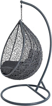 Cargar imagen en el visor de la galería, Balancín de Jardín Cesta Colgante Capileira 194 x 101 cm Sillón Silla Colgante Hamaca con Cojines máx. 110 kg Uso en Interiores y Exteriores Jardín Camping con Soporte Gris