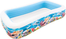 Cargar imagen en el visor de la galería, Intex Piscina Hinchable Grande diseño océano, 305x183x56 cm, 1050 litros, 3 cámaras de Aire, Tapón de desagüe, Vinilo Resistente, Uso Exterior, Ideal jardín y Verano, Parche Incluido, +6 años (58485)