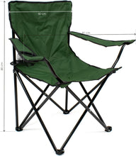 Cargar imagen en el visor de la galería, Silla Portátil Plegable Camping Pesca Montaña Acampada Picnic, 45x45x80 cm