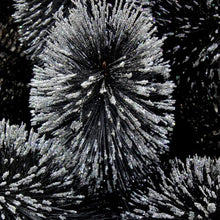 Cargar imagen en el visor de la galería, Árbol de pino negro y verde con nieve Navidad Artificial rama soporte metal PVC 60-210 cm