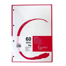 Cargar imagen en el visor de la galería, PACK 3 Recambio de Hojas A4 – 180 Hojas, 90 g/m², Cuadrícula 5 mm, 4 Taladros