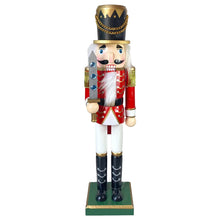 Cargar imagen en el visor de la galería, Cascanueces Soldado Verde / Rojo De Madera Navideño Figura Decorativa Para Decoracion de Navidad