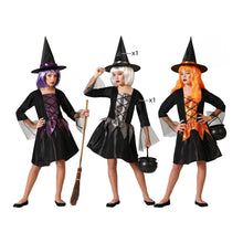 Cargar imagen en el visor de la galería, Disfraz Bruja Surtido Niña, Bebé Vestido Creativo Y Personalizado Perfecto Estilo Sombrero De Punta Misterioso Fantasía Traje Hechicera Mágica Malvada Encantadora Clásica Para Halloween Carnaval Teatro