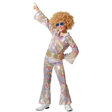 Cargar imagen en el visor de la galería, Disfraz Disco Multicolor Unisex Años 70 Niño Niña Infantil para Carnaval Fiesta Teatro