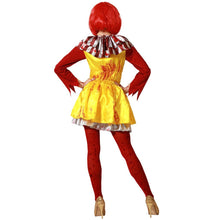 Cargar imagen en el visor de la galería, Disfraz Payasa Amarilla Sangrienta Mujer Adulto Para Halloween Carnaval Teatro