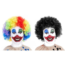 Cargar imagen en el visor de la galería, Peluca de Payaso Rizos Negro o Muticolor (120 g) Para Fiesta de Carnaval Halloween Cumpleaños Teatro