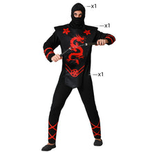 Cargar imagen en el visor de la galería, Disfraz Ninja Hombre Adulto Negro para Carnaval Fiesta Teatro